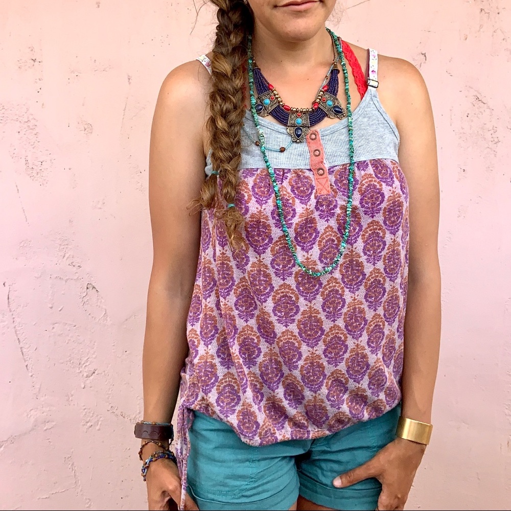 Free People Unique Tank Top Summer Shirt Blouse